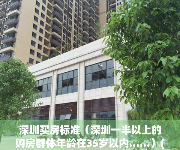 深圳买房标准（深圳一半以上的购房群体年龄在35岁以内……）(深圳2021买房条件)