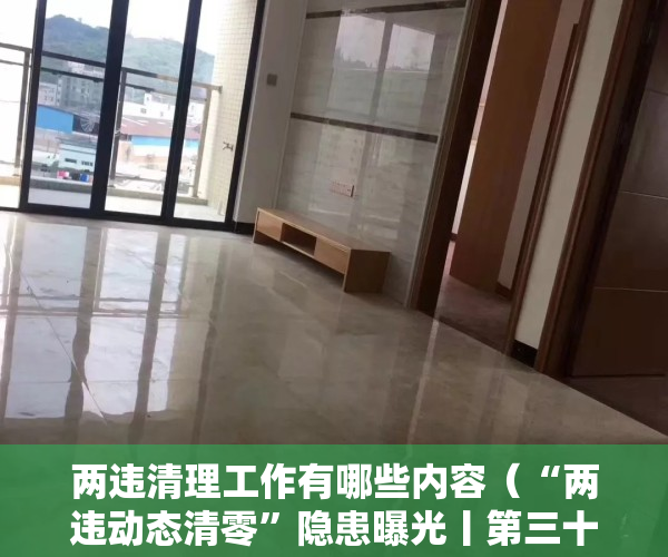 两违清理工作有哪些内容（“两违动态清零”隐患曝光丨第三十七期）