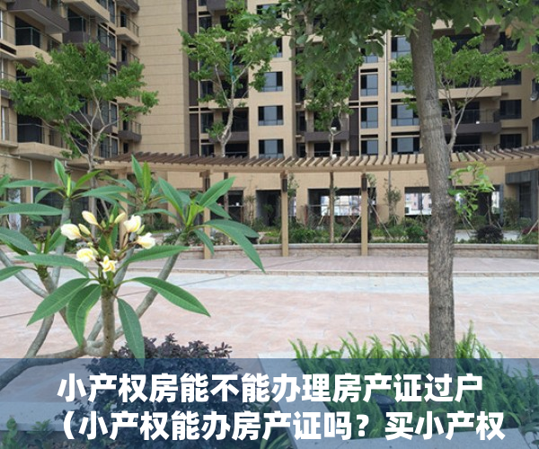 小产权房能不能办理房产证过户（小产权能办房产证吗？买小产权房有没有风险？）