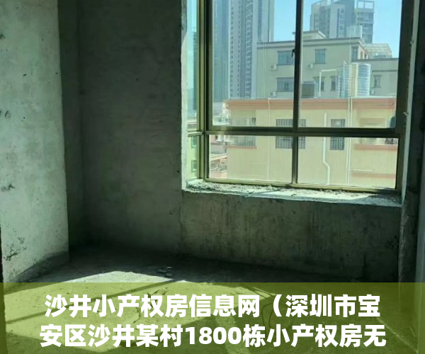 沙井小产权房信息网（深圳市宝安区沙井某村1800栋小产权房无一商品房）
