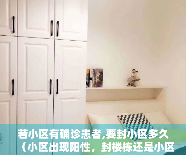若小区有确诊患者,要封小区多久（小区出现阳性，封楼栋还是小区？标准是什么？居家健康监测能外出买菜吗？）