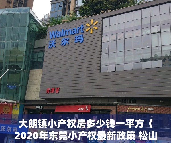 大朗镇小产权房多少钱一平方（2020年东莞小产权最新政策 松山湖大朗在售的优质小产权房）
