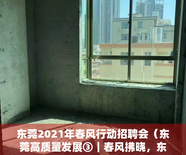 东莞2021年春风行动招聘会（东莞高质量发展③｜春风拂晓，东莞全力招人冲刺“开门红”）