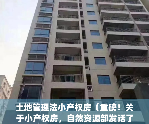 土地管理法小产权房（重磅！关于小产权房，自然资源部发话了！）(国土部小产权房)