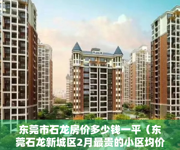 东莞市石龙房价多少钱一平（东莞石龙新城区2月最贵的小区均价超过2万平，均价13719元平）