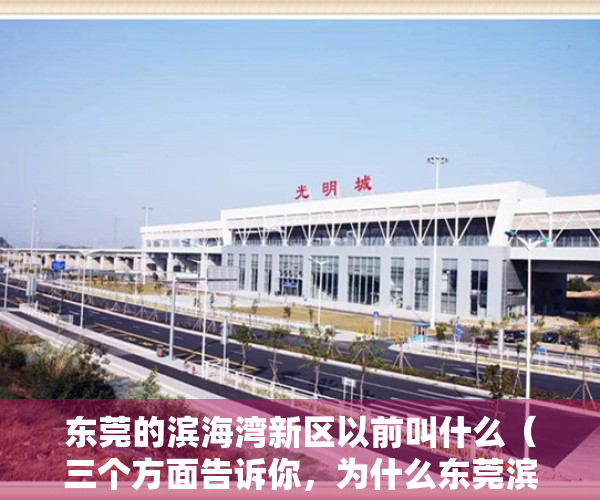 东莞的滨海湾新区以前叫什么（三个方面告诉你，为什么东莞滨海湾是大湾区的探路者！）