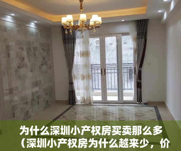 为什么深圳小产权房买卖那么多（深圳小产权房为什么越来少，价格确越来越贵？）