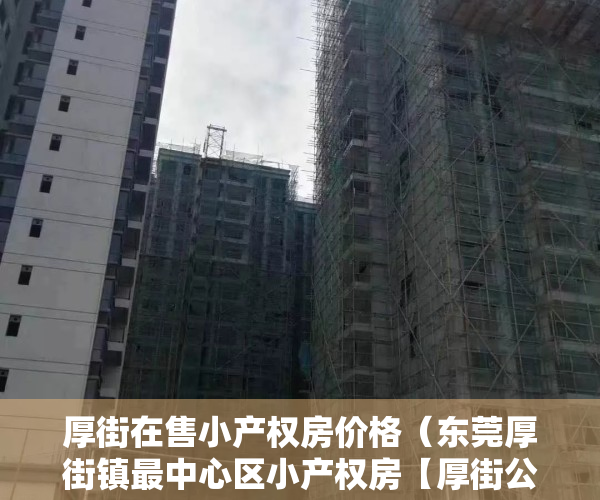 厚街在售小产权房价格（东莞厚街镇最中心区小产权房【厚街公馆】特价99万套，首付4成，分期3-5年，开发商无条件贷款！）
