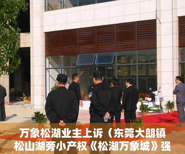 万象松湖业主上诉（东莞大朗镇松山湖旁小产权《松湖万象城》强势来袭！）