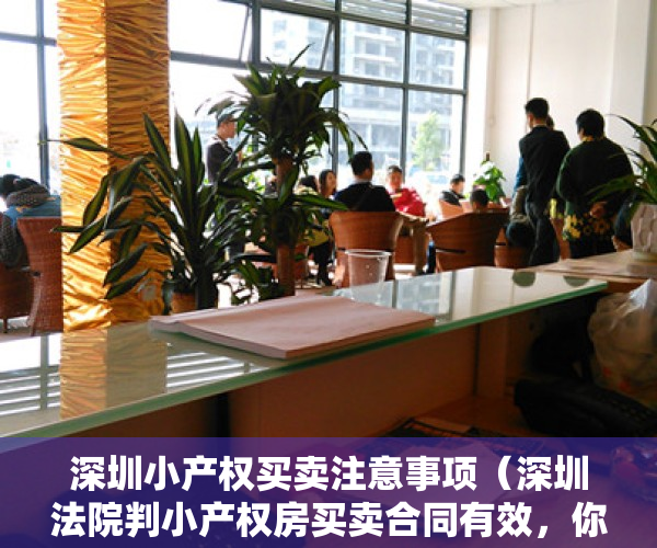 深圳小产权买卖注意事项（深圳法院判小产权房买卖合同有效，你就敢买小产权房了？）