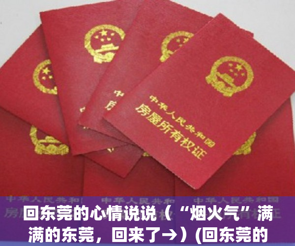 回东莞的心情说说（“烟火气”满满的东莞，回来了→）(回东莞的朋友圈)