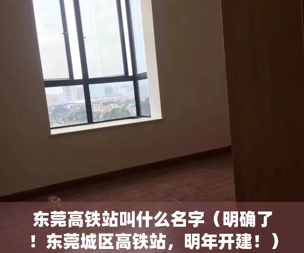 东莞高铁站叫什么名字（明确了！东莞城区高铁站，明年开建！）(东莞市的高铁站)