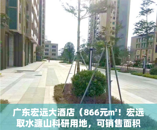 广东宏远大酒店（866元㎡！宏远取水濂山科研用地，可销售面积将近10万㎡）