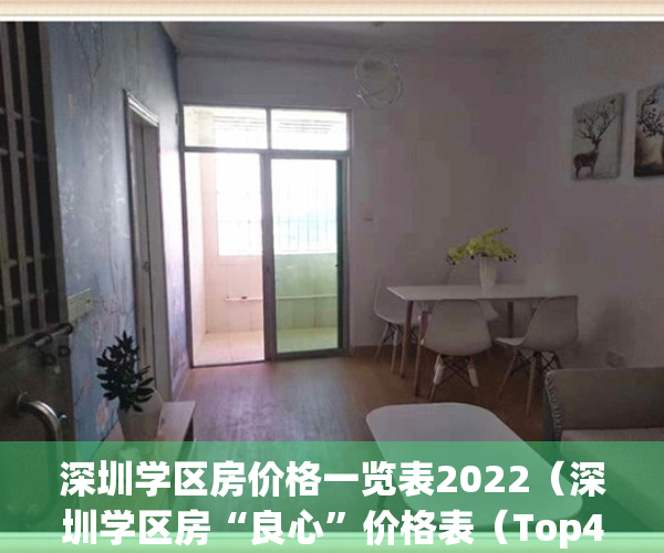 深圳学区房价格一览表2022（深圳学区房“良心”价格表（Top40版））(深圳学区房信息)