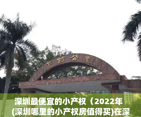 深圳最便宜的小产权（2022年  (深圳哪里的小产权房值得买)在深圳买什么样深圳小产权房好，才有升值空间？）