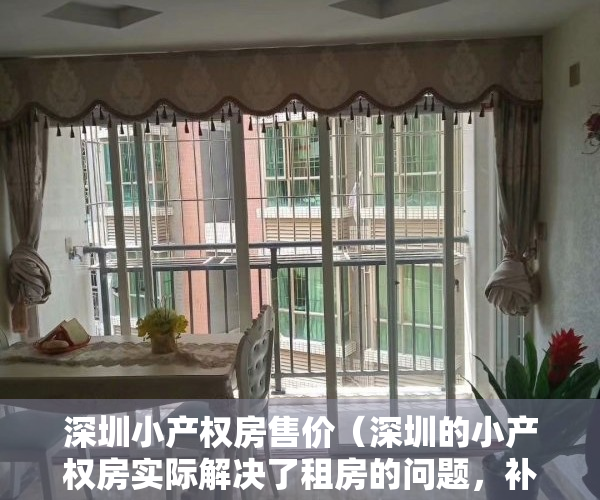 深圳小产权房售价（深圳的小产权房实际解决了租房的问题，补了租赁市场的短板）