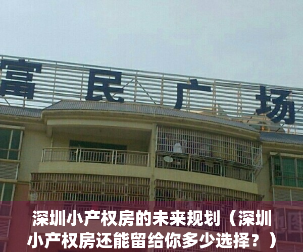 深圳小产权房的未来规划（深圳小产权房还能留给你多少选择？）(深圳小产权房现状)