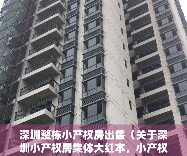 深圳整栋小产权房出售（关于深圳小产权房集体大红本，小产权房的各种问题！小白必读！）