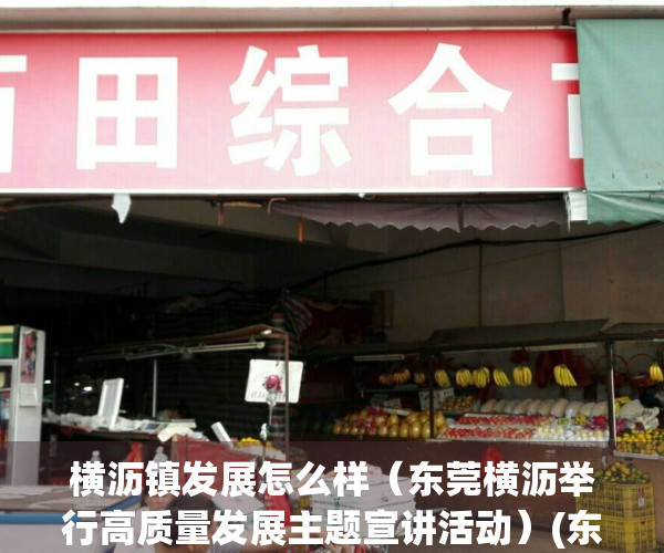 横沥镇发展怎么样（东莞横沥举行高质量发展主题宣讲活动）(东莞市横沥镇重大项目)