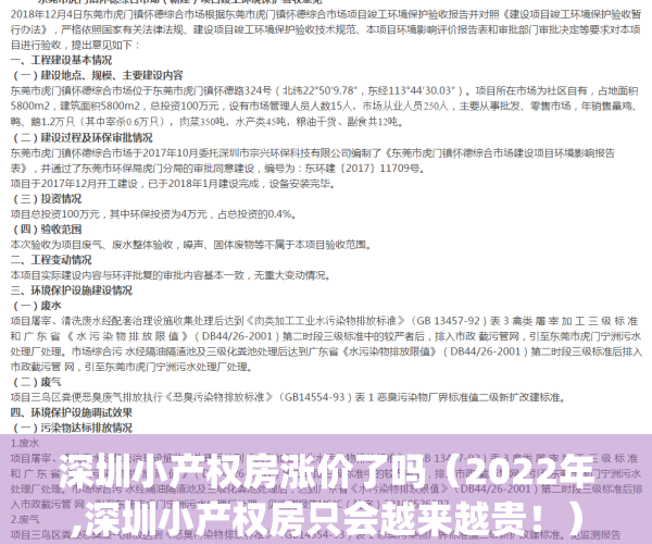 深圳小产权房涨价了吗（2022年,深圳小产权房只会越来越贵！）(深圳小产权房子降价了吗)