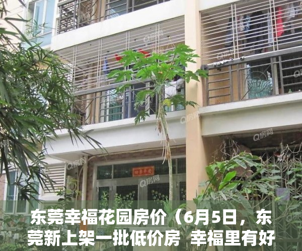 东莞幸福花园房价（6月5日，东莞新上架一批低价房  幸福里有好房）