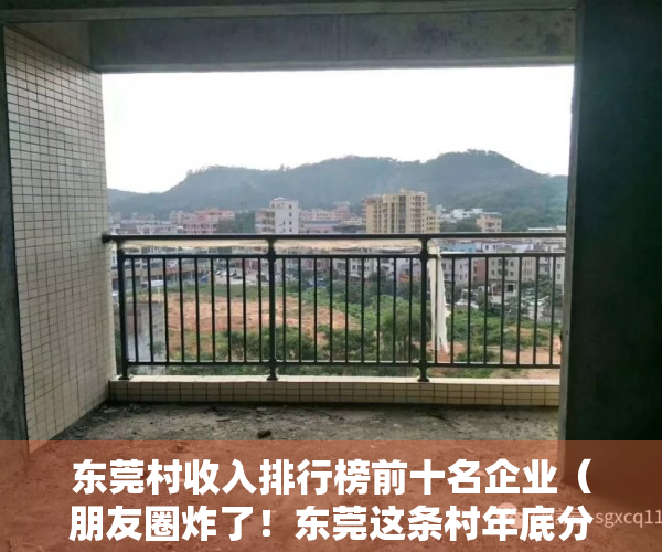 东莞村收入排行榜前十名企业（朋友圈炸了！东莞这条村年底分红每人10万！东莞人表示羡慕！）