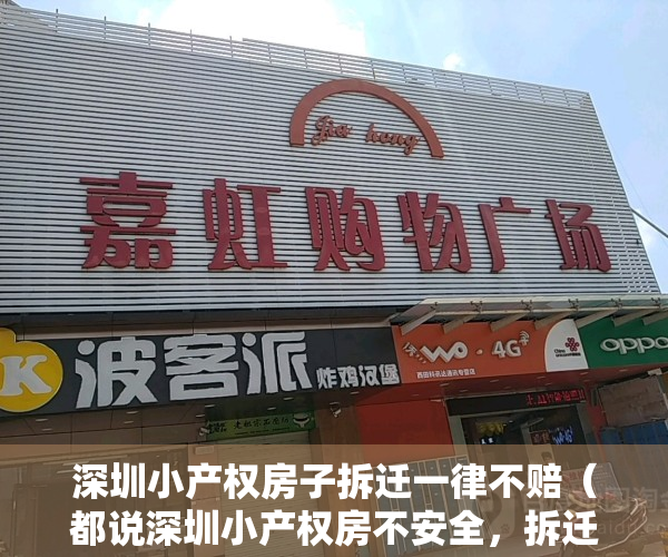 深圳小产权房子拆迁一律不赔（都说深圳小产权房不安全，拆迁旧改没赔偿？看到此文列举真实案例）