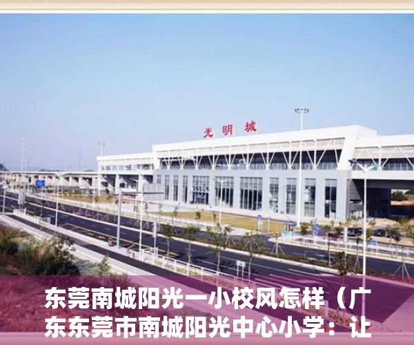 东莞南城阳光一小校风怎样（广东东莞市南城阳光中心小学：让受援学校盛开阅读之花）