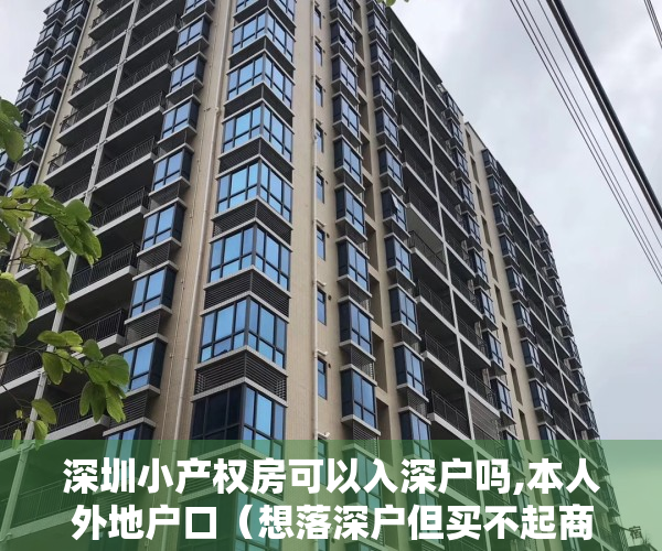 深圳小产权房可以入深户吗,本人外地户口（想落深户但买不起商品房，那买深圳小产权靠谱吗？）