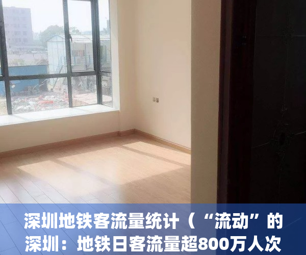 深圳地铁客流量统计（“流动”的深圳：地铁日客流量超800万人次）(深圳地铁2019年客流量统计)