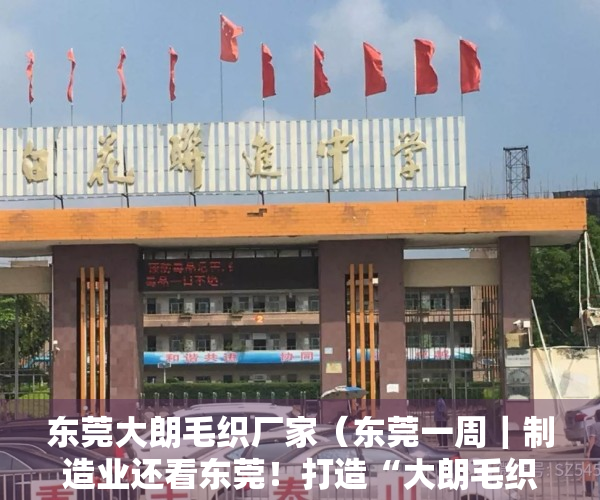 东莞大朗毛织厂家（东莞一周｜制造业还看东莞！打造“大朗毛织”世界级金字招牌）
