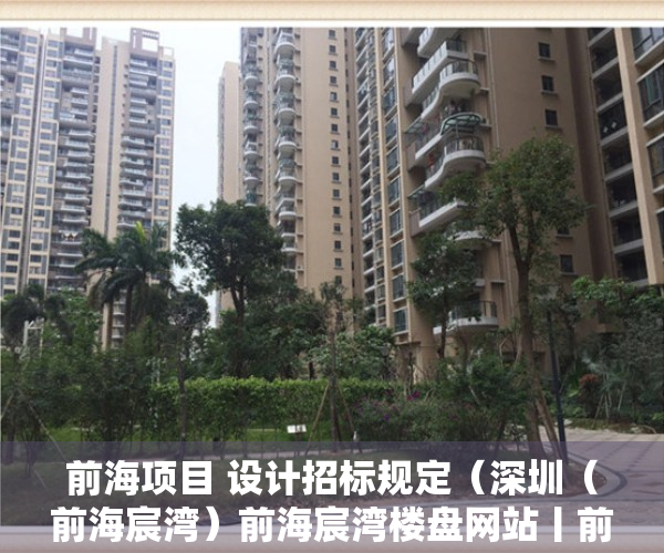 前海项目 设计招标规定（深圳（前海宸湾）前海宸湾楼盘网站丨前海宸湾楼盘详情最新房价！）