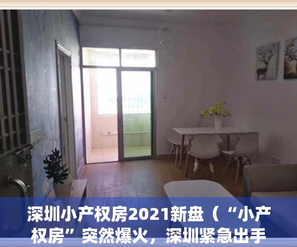 深圳小产权房2021新盘（“小产权房”突然爆火，深圳紧急出手了！）(深圳小产权2021年火了)