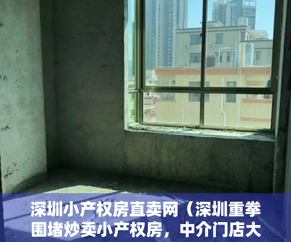 深圳小产权房直卖网（深圳重拳围堵炒卖小产权房，中介门店大范围歇业，投资客转向东莞）