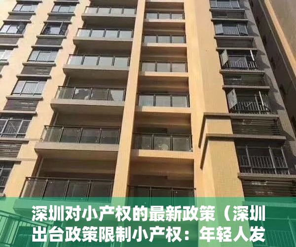 深圳对小产权的最新政策（深圳出台政策限制小产权：年轻人发声，别把我们最后一条路都堵上）