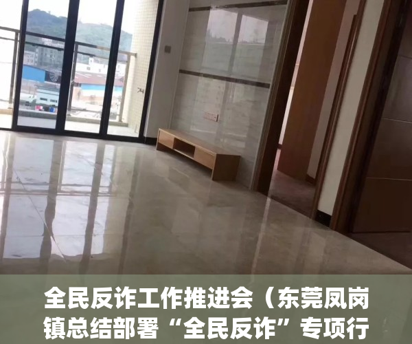 全民反诈工作推进会（东莞凤岗镇总结部署“全民反诈”专项行动）(全民反诈工作动员部署会)