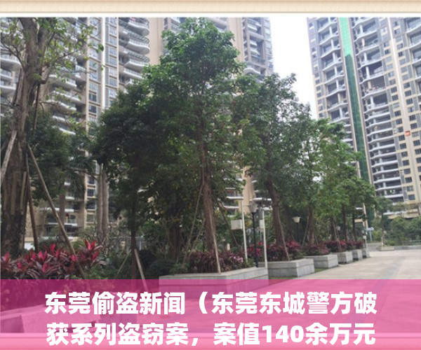 东莞偷盗新闻（东莞东城警方破获系列盗窃案，案值140余万元）(东莞近期盗窃车内物品案件)