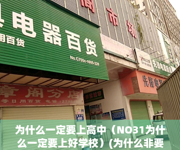为什么一定要上高中（NO31为什么一定要上好学校）(为什么非要上高中)