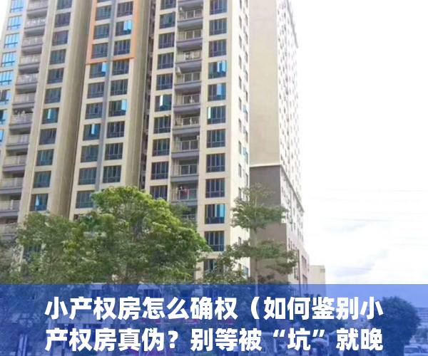 小产权房怎么确权（如何鉴别小产权房真伪？别等被“坑”就晚了）(小产权房怎么确定是谁的房子)