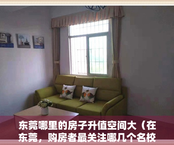 东莞哪里的房子升值空间大（在东莞，购房者最关注哪几个名校附近楼盘？ 幸福里有好房）