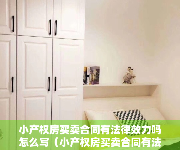 小产权房买卖合同有法律效力吗怎么写（小产权房买卖合同有法律效力吗）