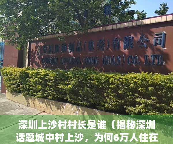 深圳上沙村村长是谁（揭秘深圳话题城中村上沙，为何6万人住在这里？）(深圳上沙村在哪个区)