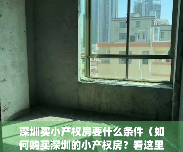深圳买小产权房要什么条件（如何购买深圳的小产权房？看这里！）(深圳买小产权房安全吗)