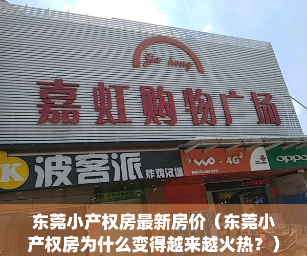 东莞小产权房最新房价（东莞小产权房为什么变得越来越火热？）(东莞小产权房最新政策出台)