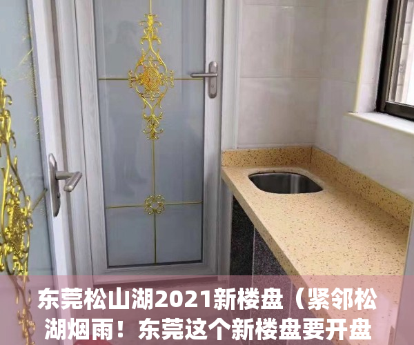东莞松山湖2021新楼盘（紧邻松湖烟雨！东莞这个新楼盘要开盘了！）(东莞松山湖楼盘房价最新消息)