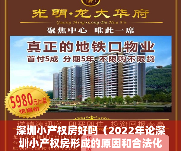 深圳小产权房好吗（2022年论深圳小产权房形成的原因和合法化的理由）