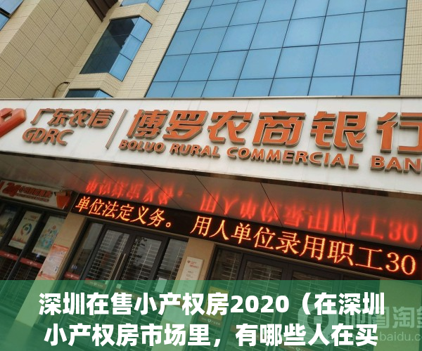深圳在售小产权房2020（在深圳小产权房市场里，有哪些人在买卖？）(深圳小产权房在哪里有房源)
