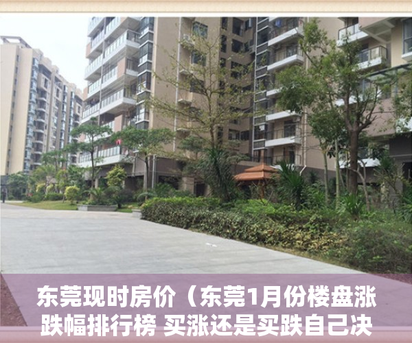 东莞现时房价（东莞1月份楼盘涨跌幅排行榜 买涨还是买跌自己决定！）