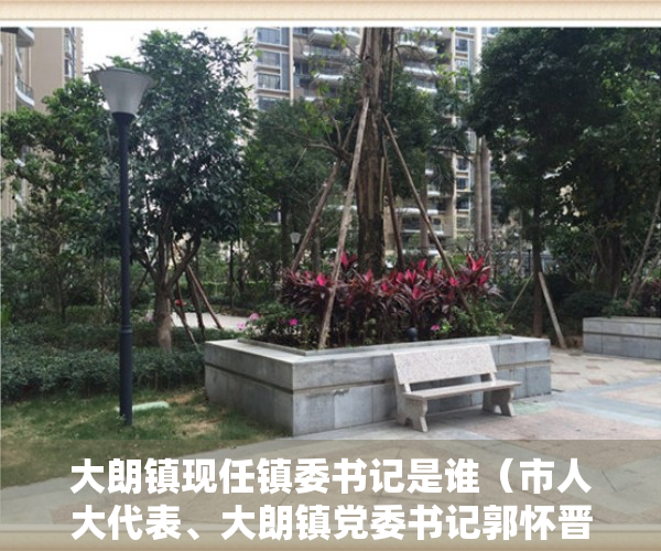 大朗镇现任镇委书记是谁（市人大代表、大朗镇党委书记郭怀晋：“四个全力”打造高质量发展新动能新引擎）