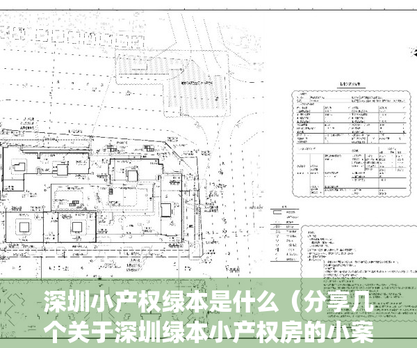 深圳小产权绿本是什么（分享几个关于深圳绿本小产权房的小案例）(深圳小产权两证一书和绿本)
